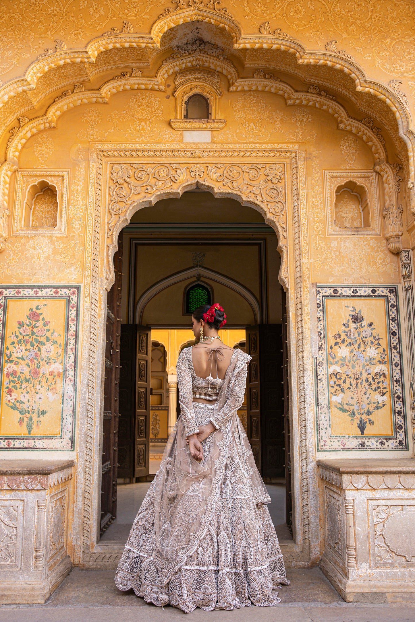 Rose Mauve Pearl Work Lehenga With Blouse And Dupatta