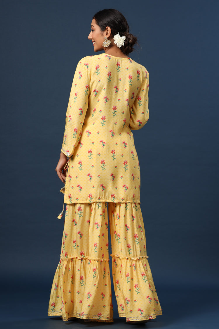 Printed Kurta Sharara set