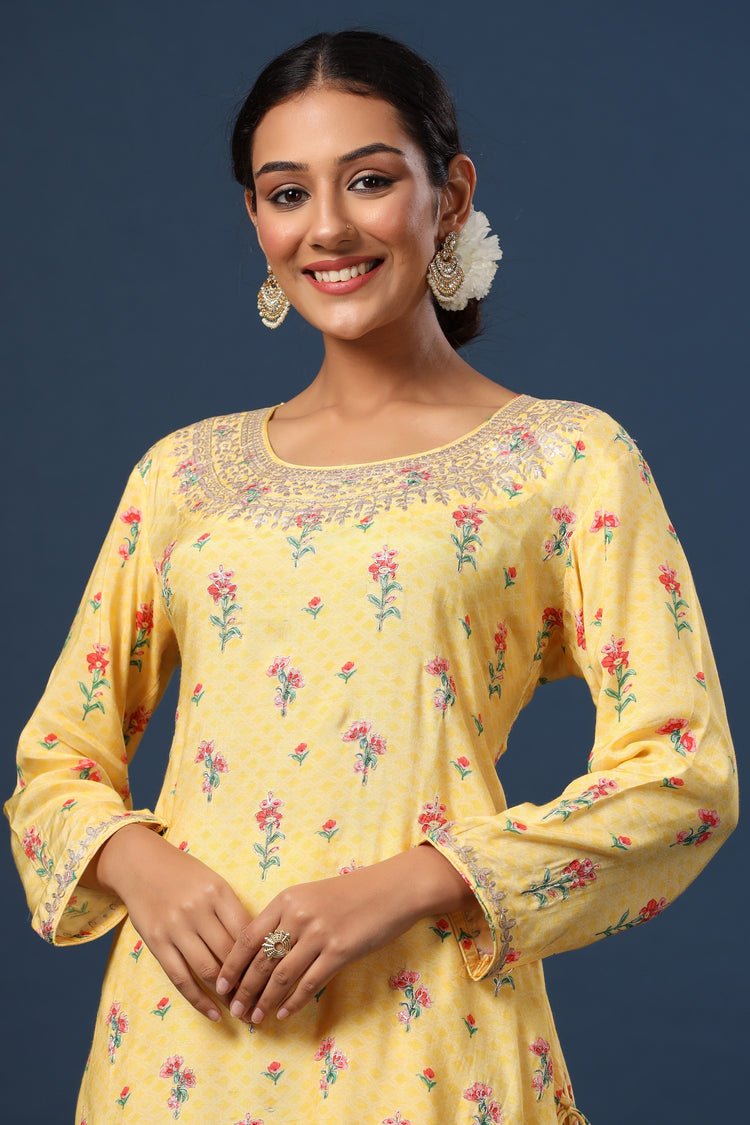 Printed Kurta Sharara set