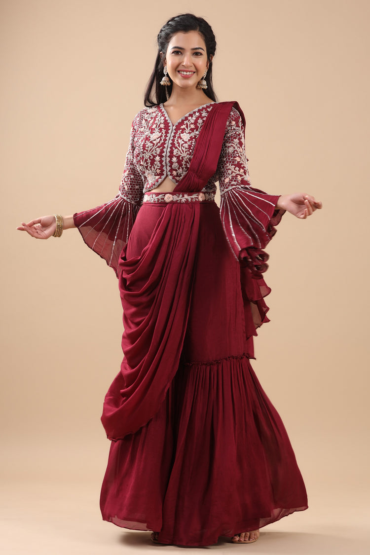 Embellished Sharara set