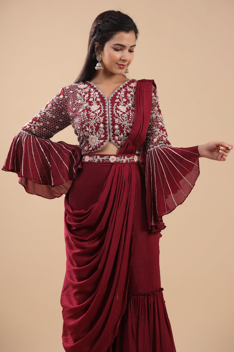 Embellished Sharara set