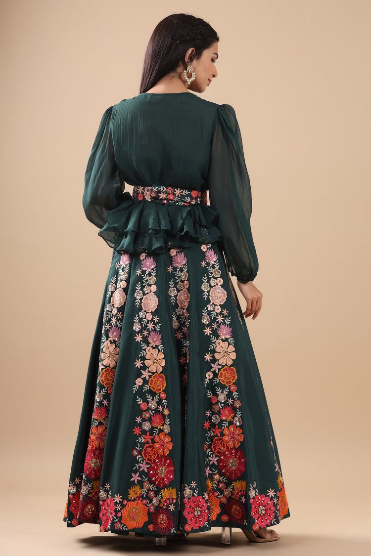 Lehenga with Peplum