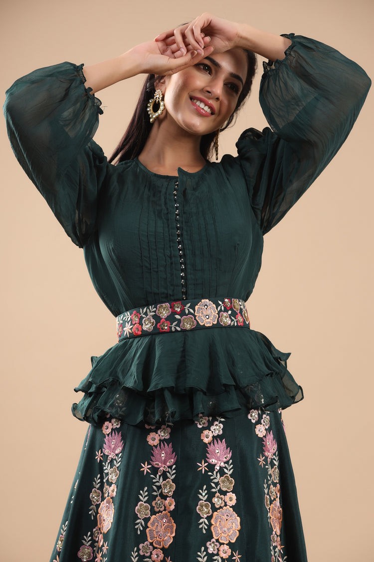 Lehenga with Peplum