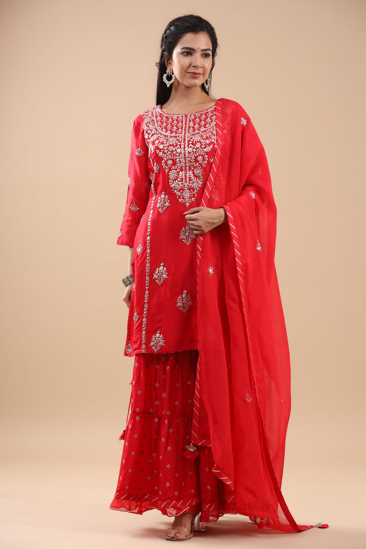 Kurta Sharara set with Dupatta