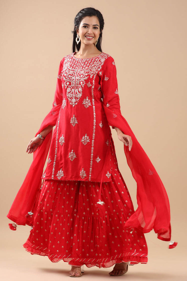Kurta Sharara set with Dupatta