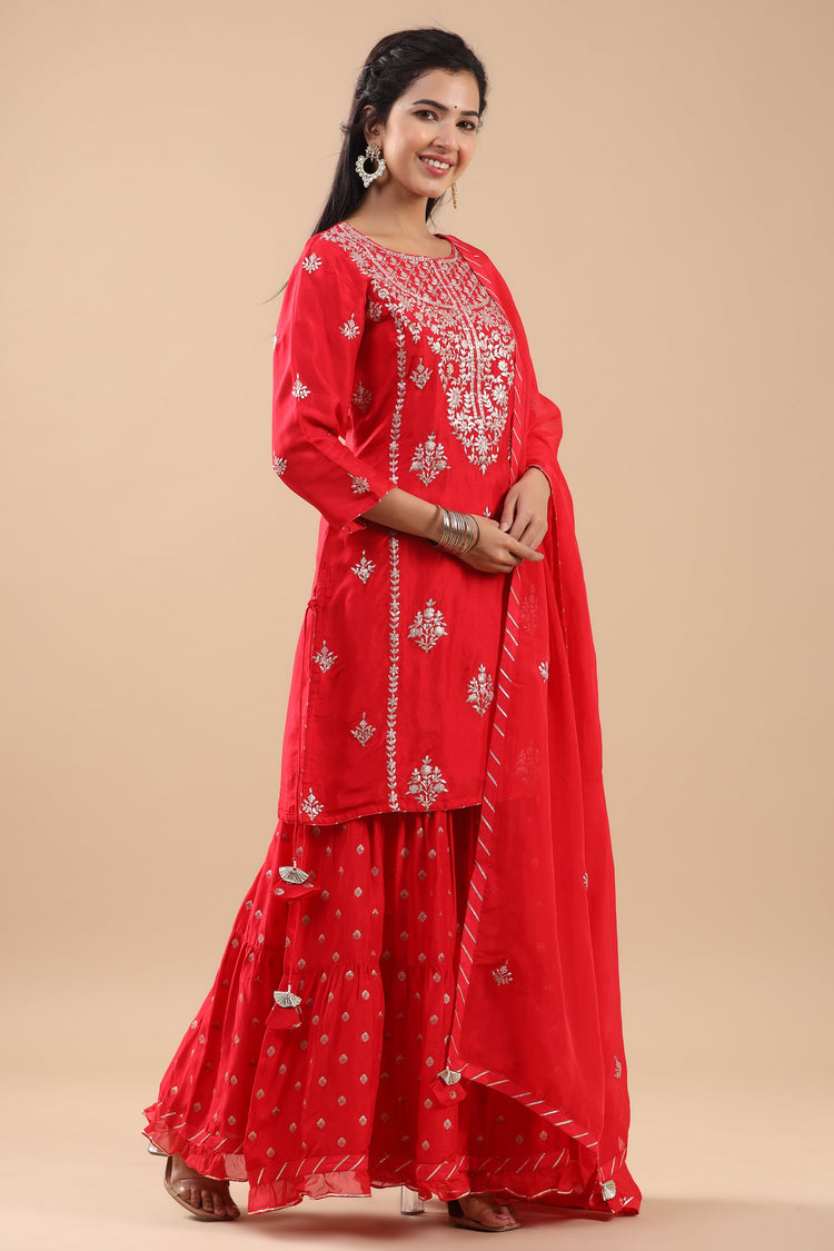 Kurta Sharara set with Dupatta