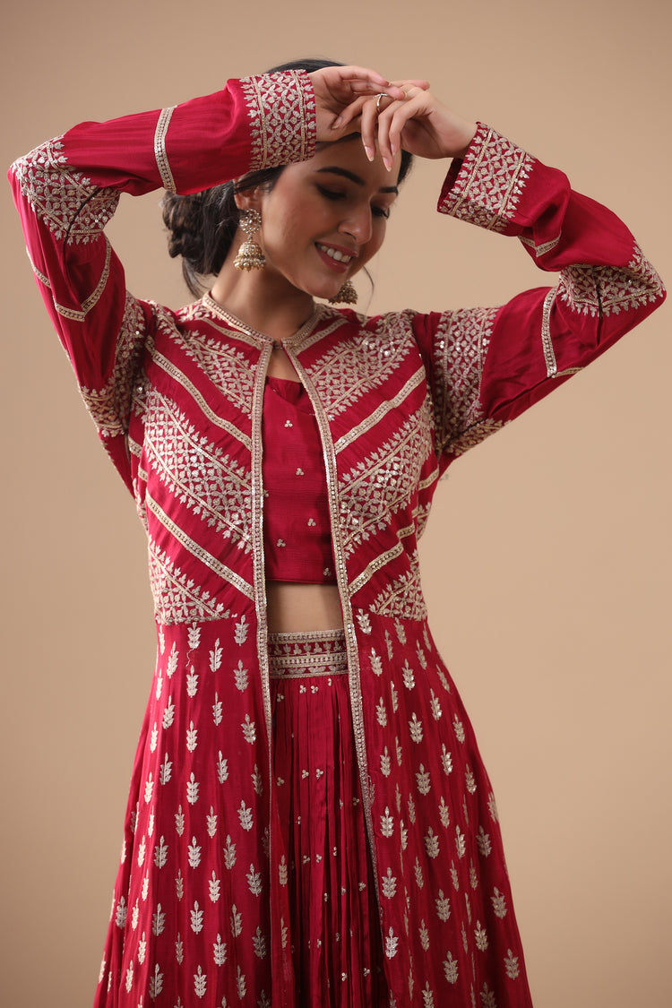 Sequinned Jacket Set