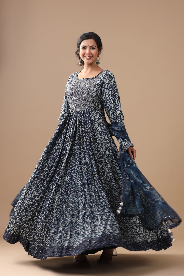 Muslin Silk Anarkali