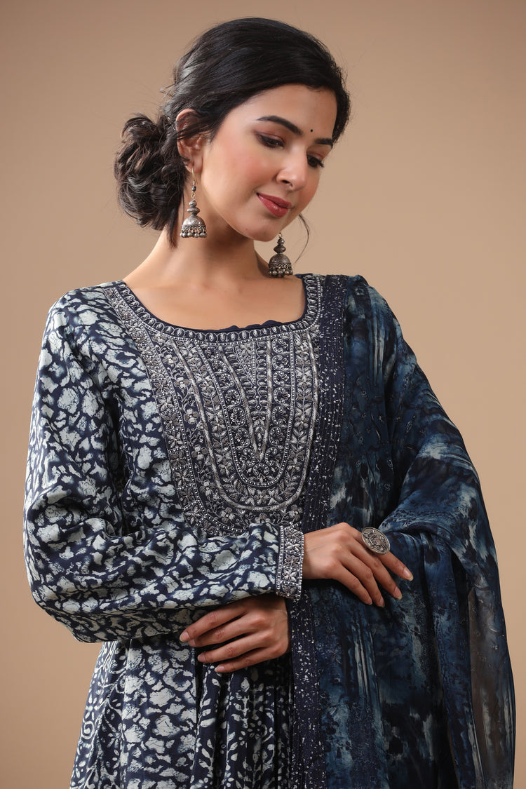 Muslin Silk Anarkali