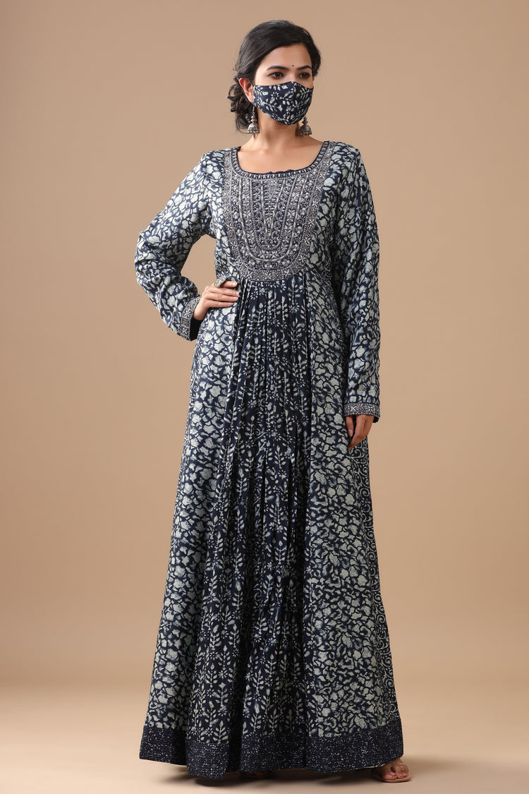 Muslin Silk Anarkali