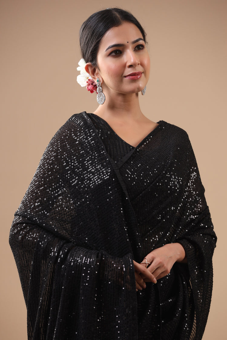 Sequinned Cocktail Saree