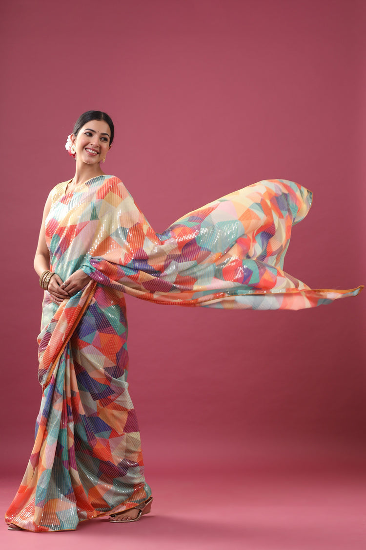 Sequinned Saree