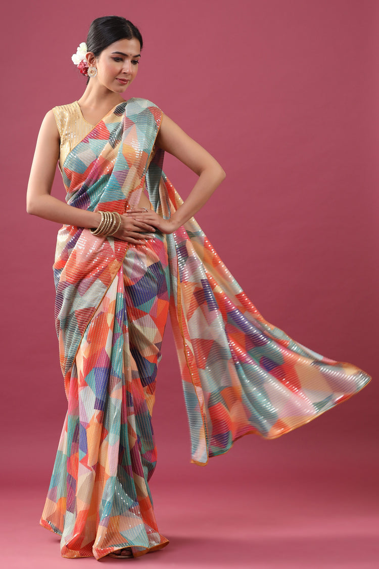 Sequinned Saree