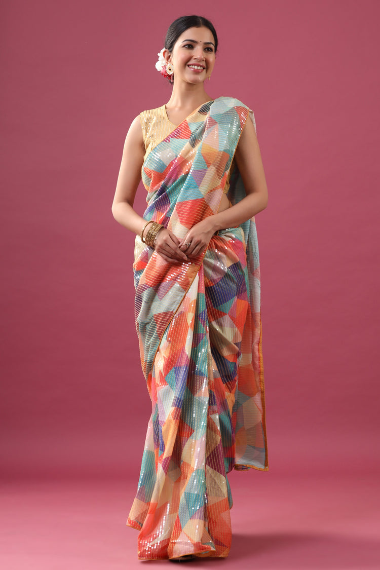 Sequinned Saree