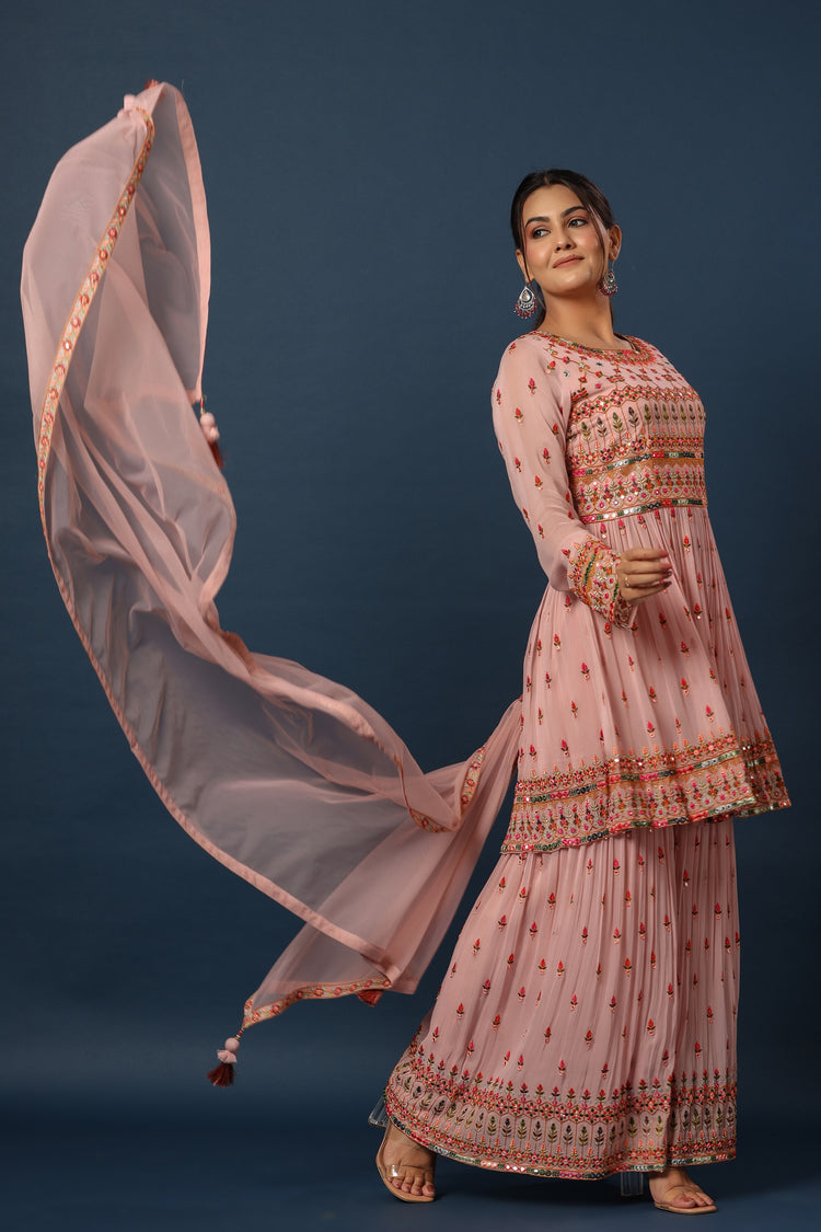 Peplum Sharara Set