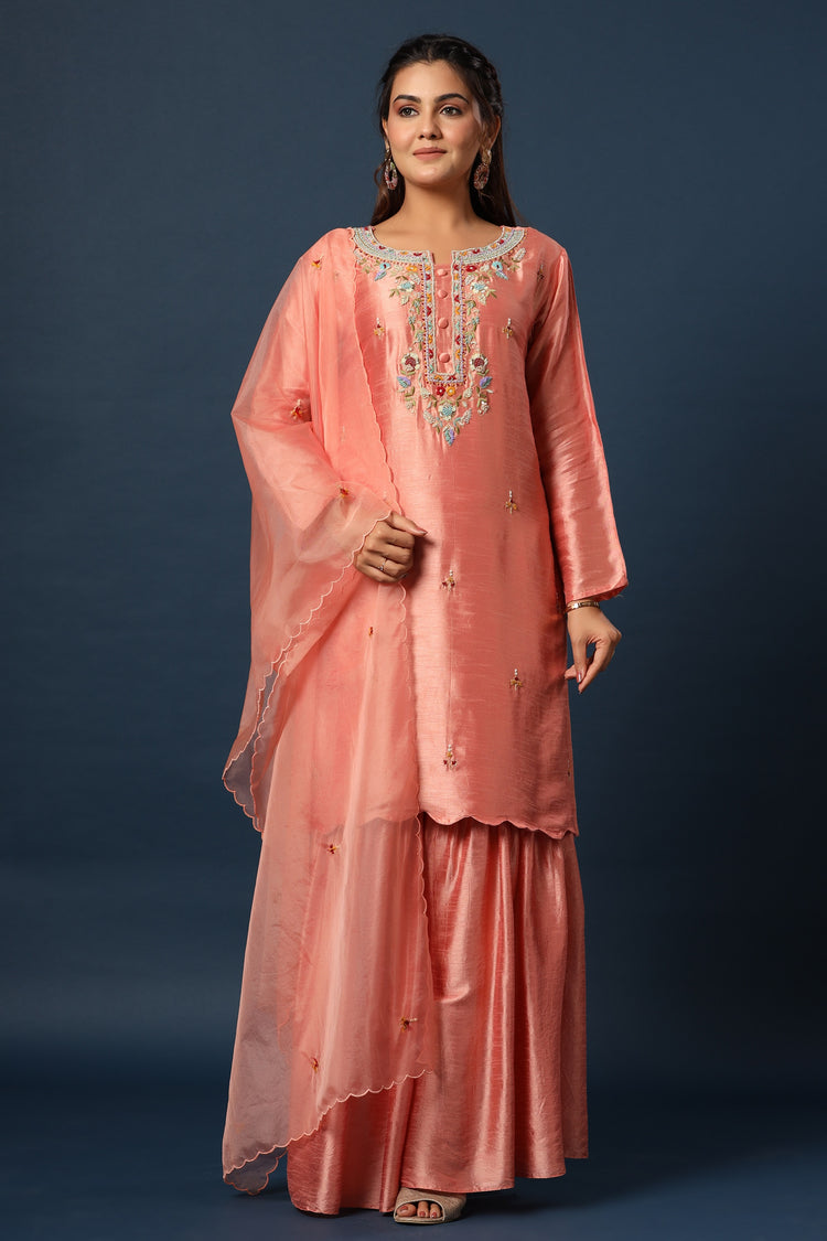 Dola Silk Kurta sharara set