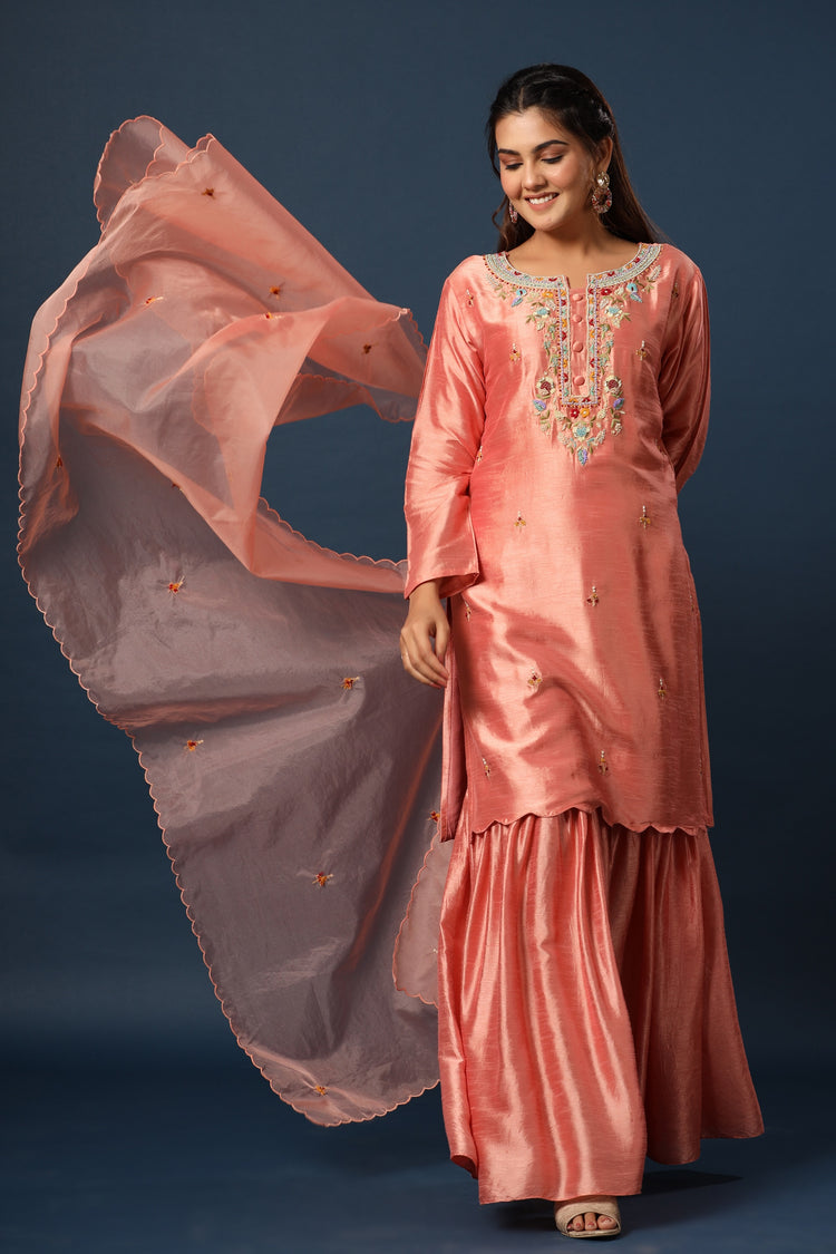 Dola Silk Kurta sharara set