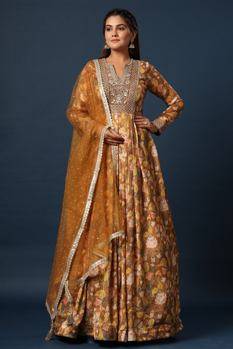Printed Anarkali Gown