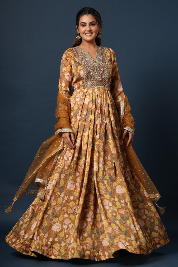 Printed Anarkali Gown