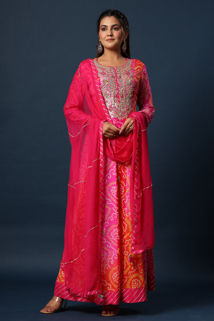 Bandhej Gown