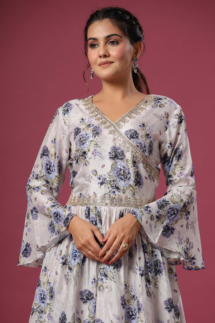 Printed Peplum Palazzo set
