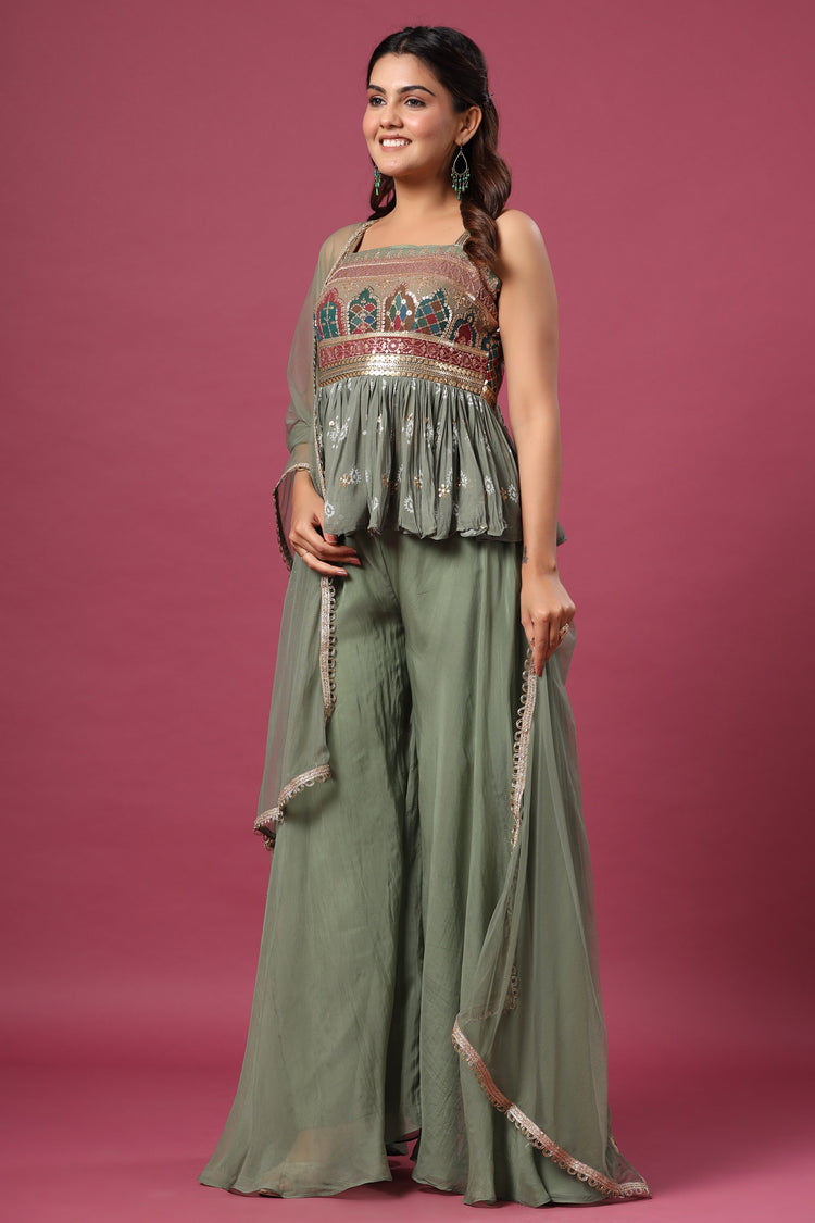 Peplum With Palazzo
