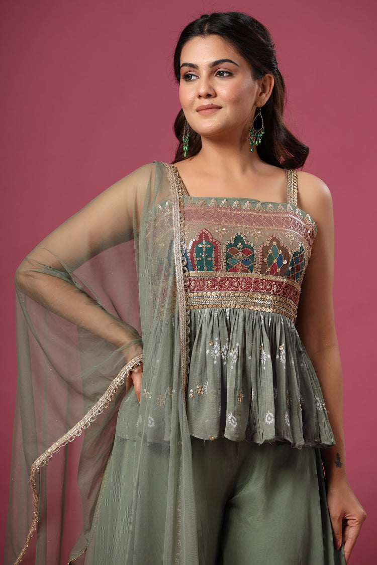 Peplum With Palazzo