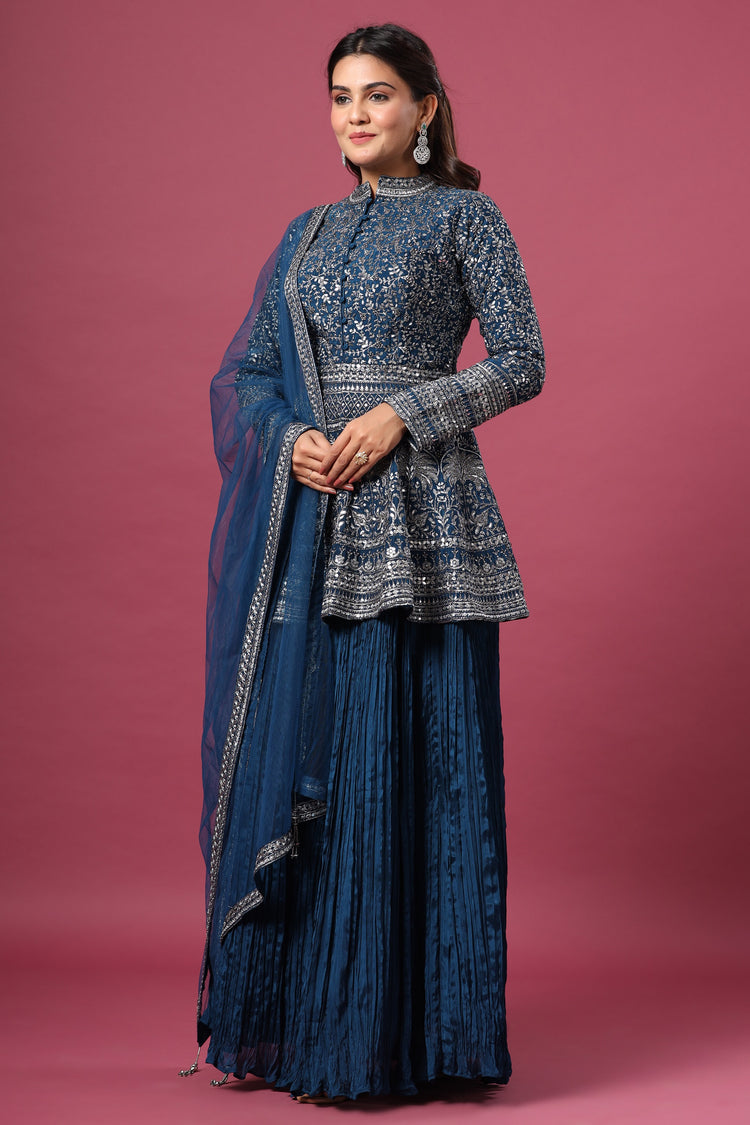 Embellished Peplum with Skirt
