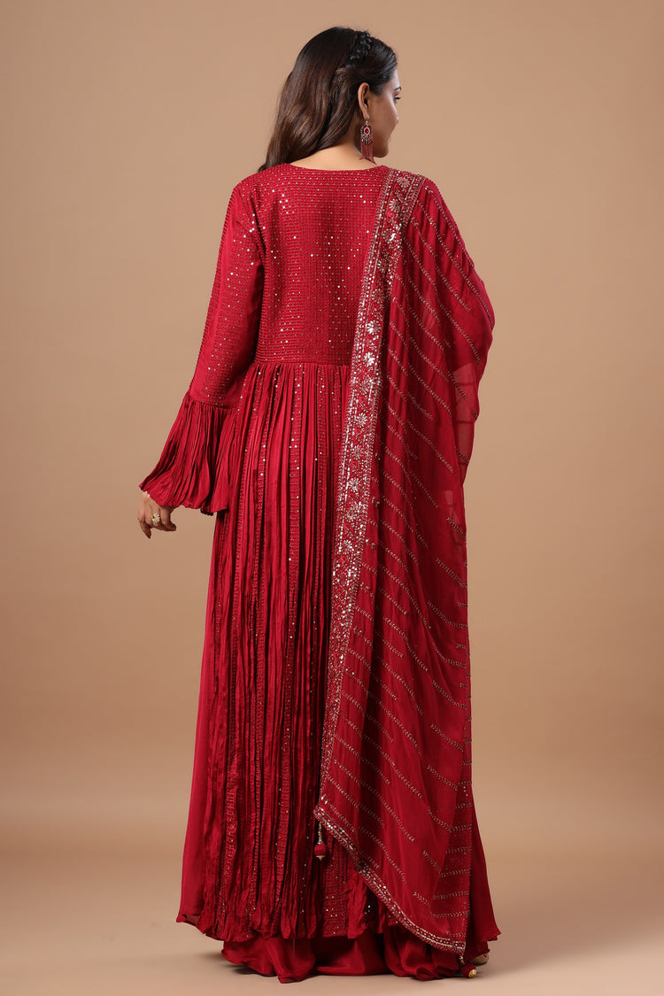 Front Open Kurti with Palazzo