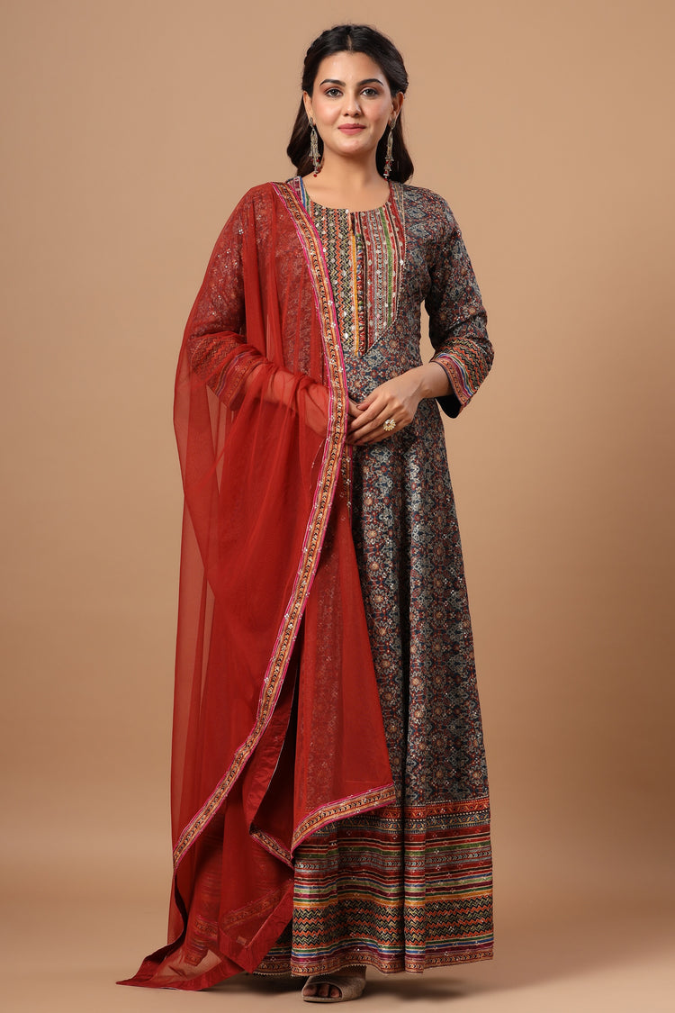 Anarkali Gown with Dupatta