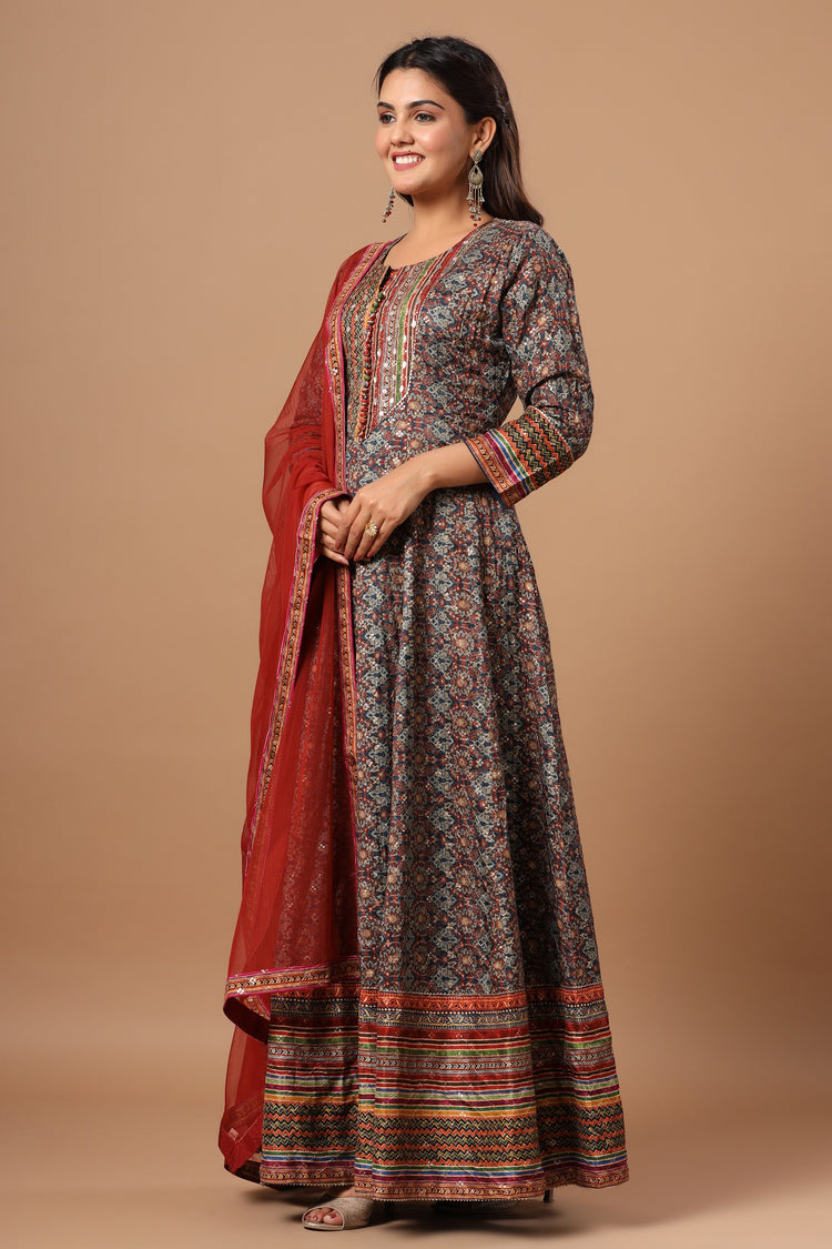 Anarkali Gown with Dupatta