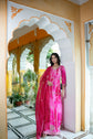 Pink-Shaded Laheriya Gown With Gotta Embellishment