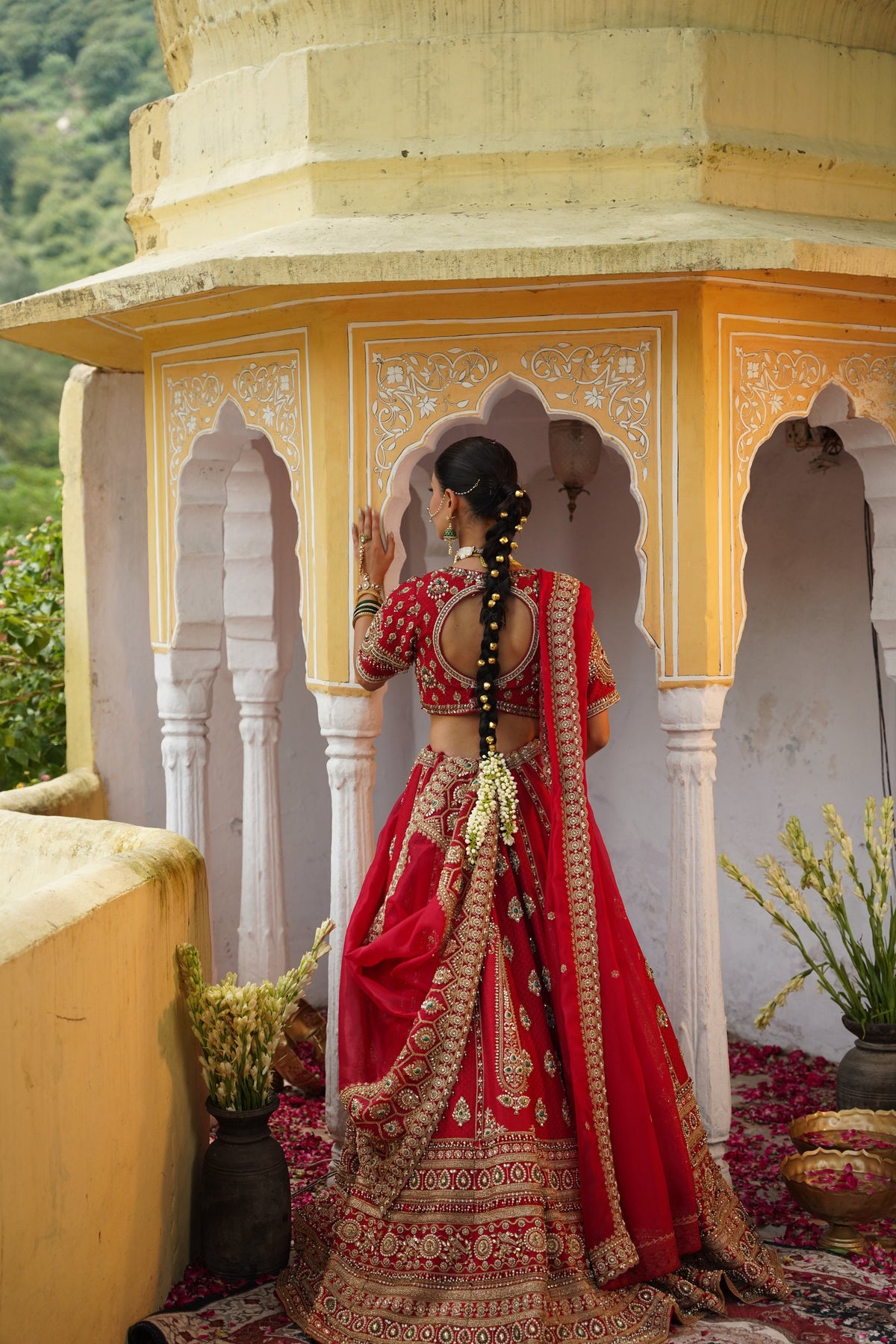 Crimson Red Bridal Lehenga Set