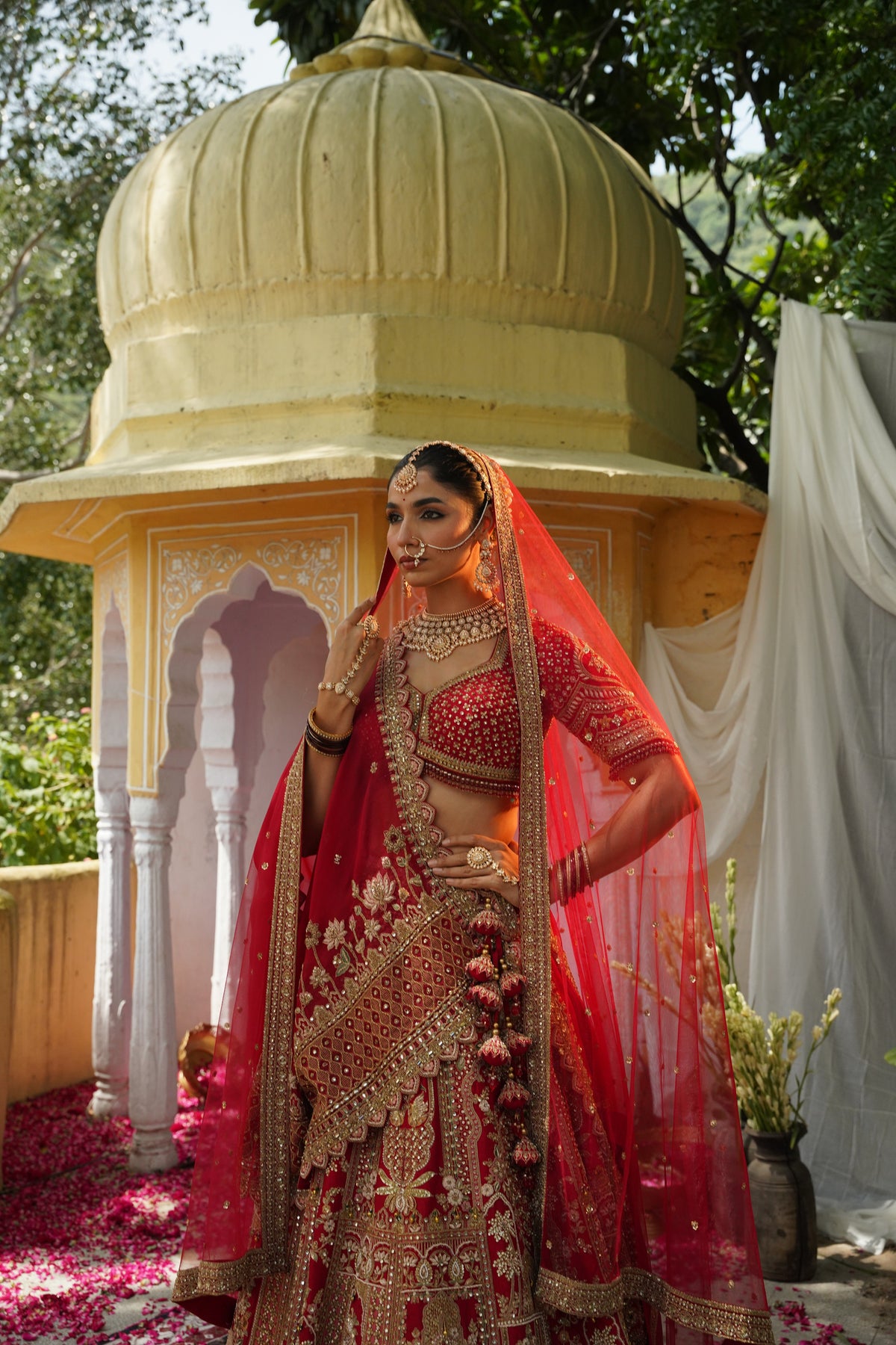Deep Red Bridal Lehenga Set