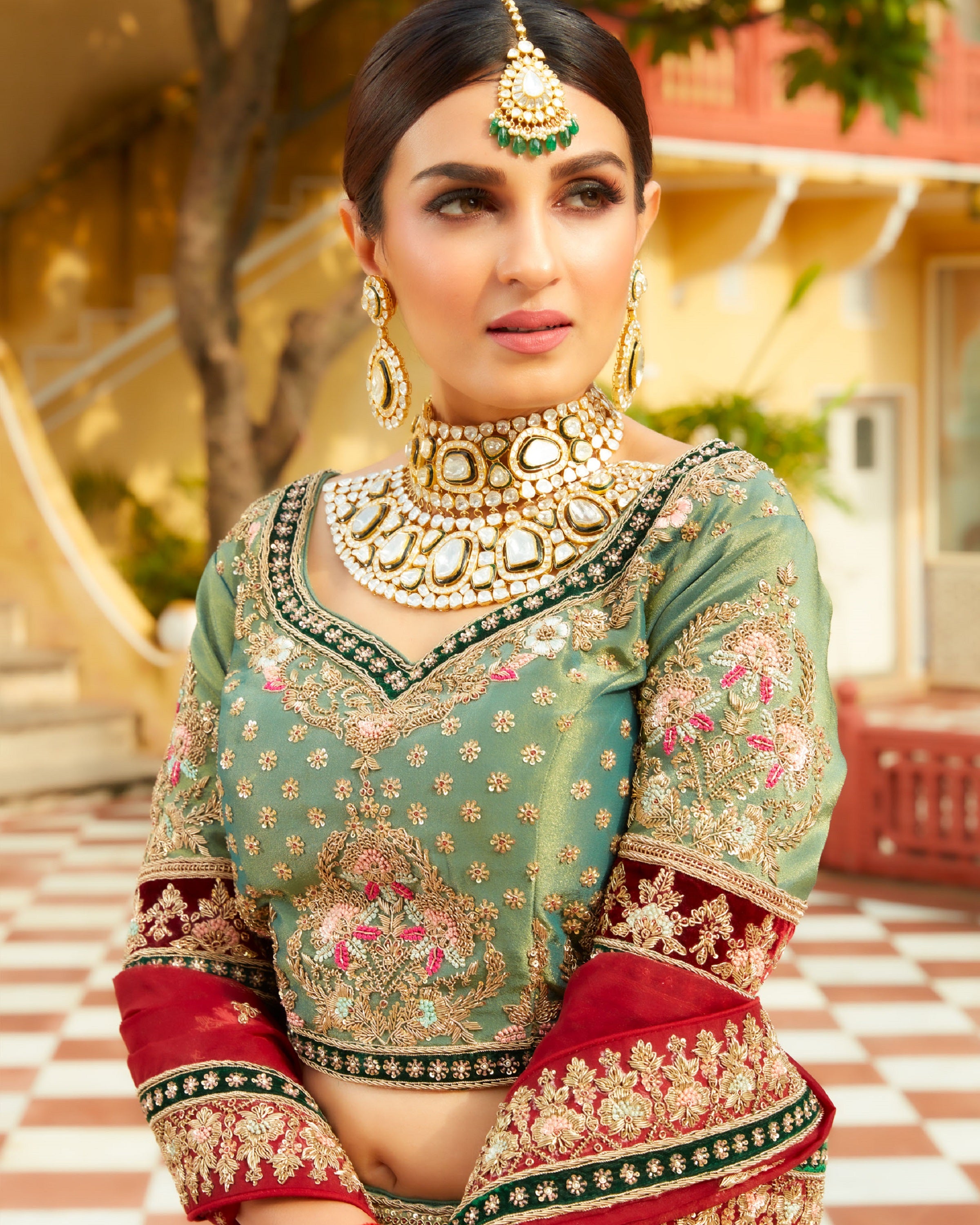 Buy Forest Green Embroidered Designer Wedding Lehenga Choli | Wedding  Lehenga Choli