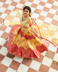Yellow Dola Silk Lehenga Having Pink Banarasi Highlights With Embellished Choli And Dupatta