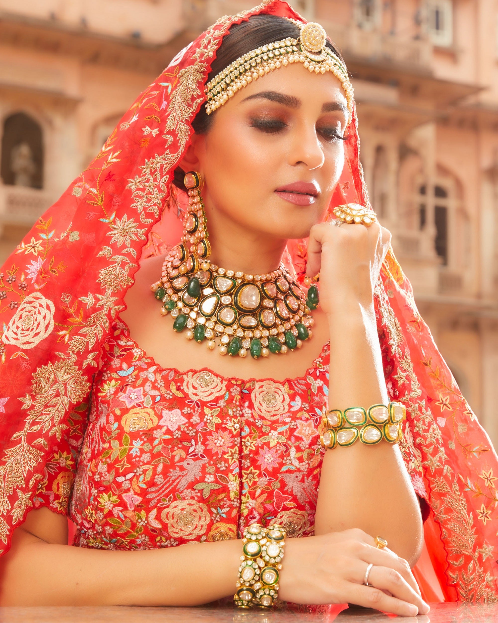 Buy Wedding Wear Multi Color Weaving Rajwai Silk Lehenga Choli Online From  Surat Wholesale Shop.