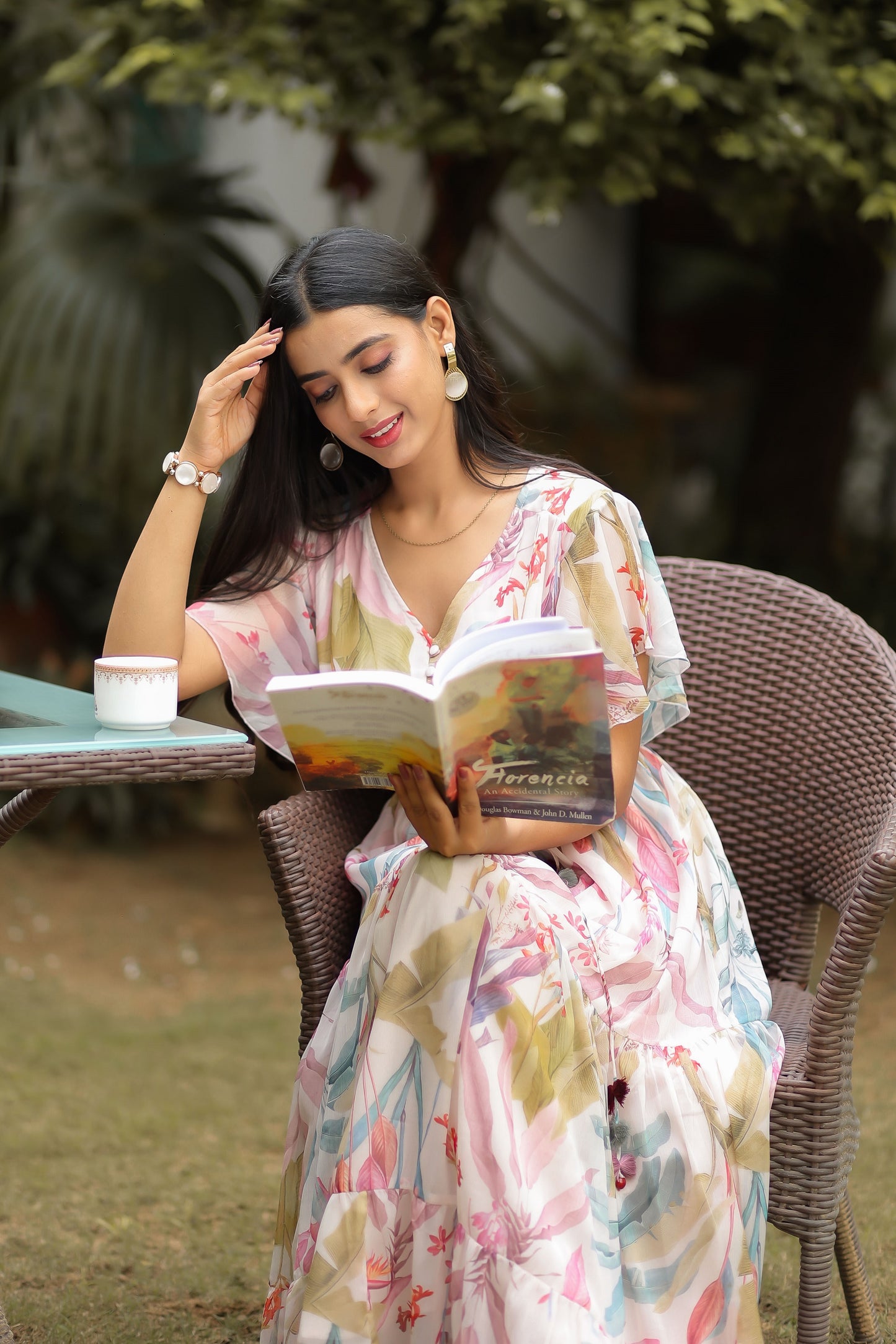 Salt White Multi Colour Floral Printed Dress