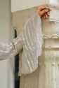 Light Lavender Georgette Three Piece Set With Heavy Blouse