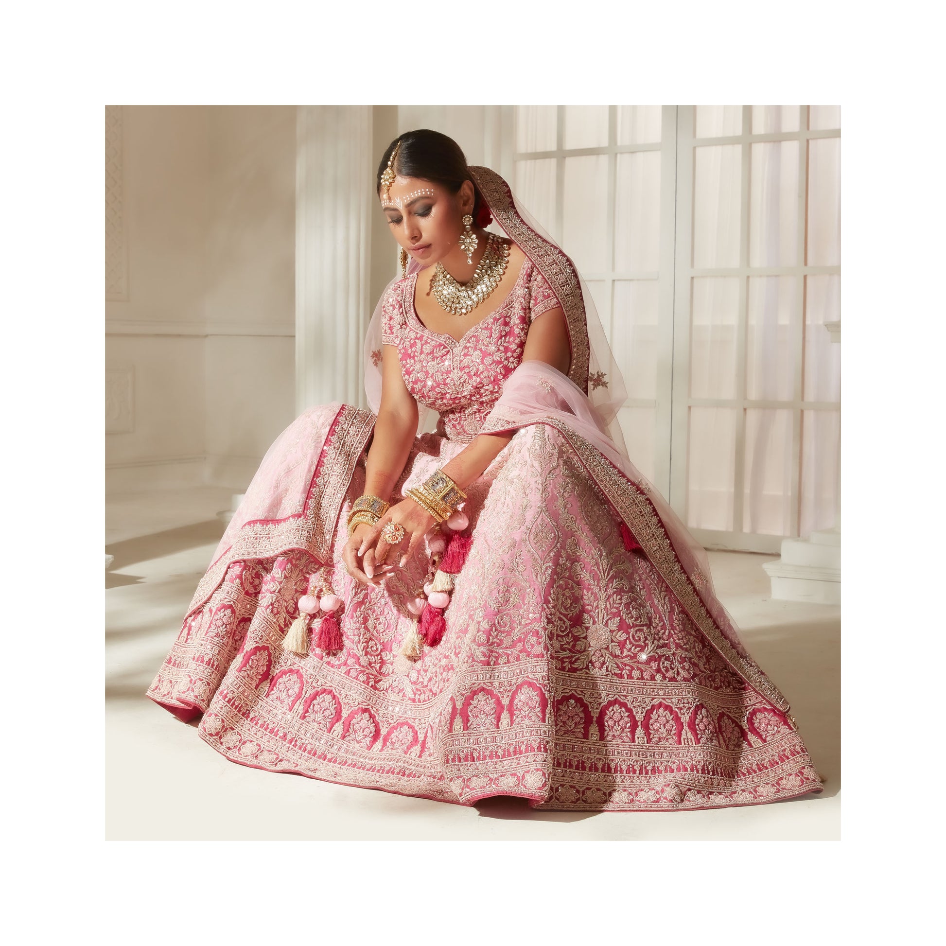 Ombre Bridal Lehenga Set