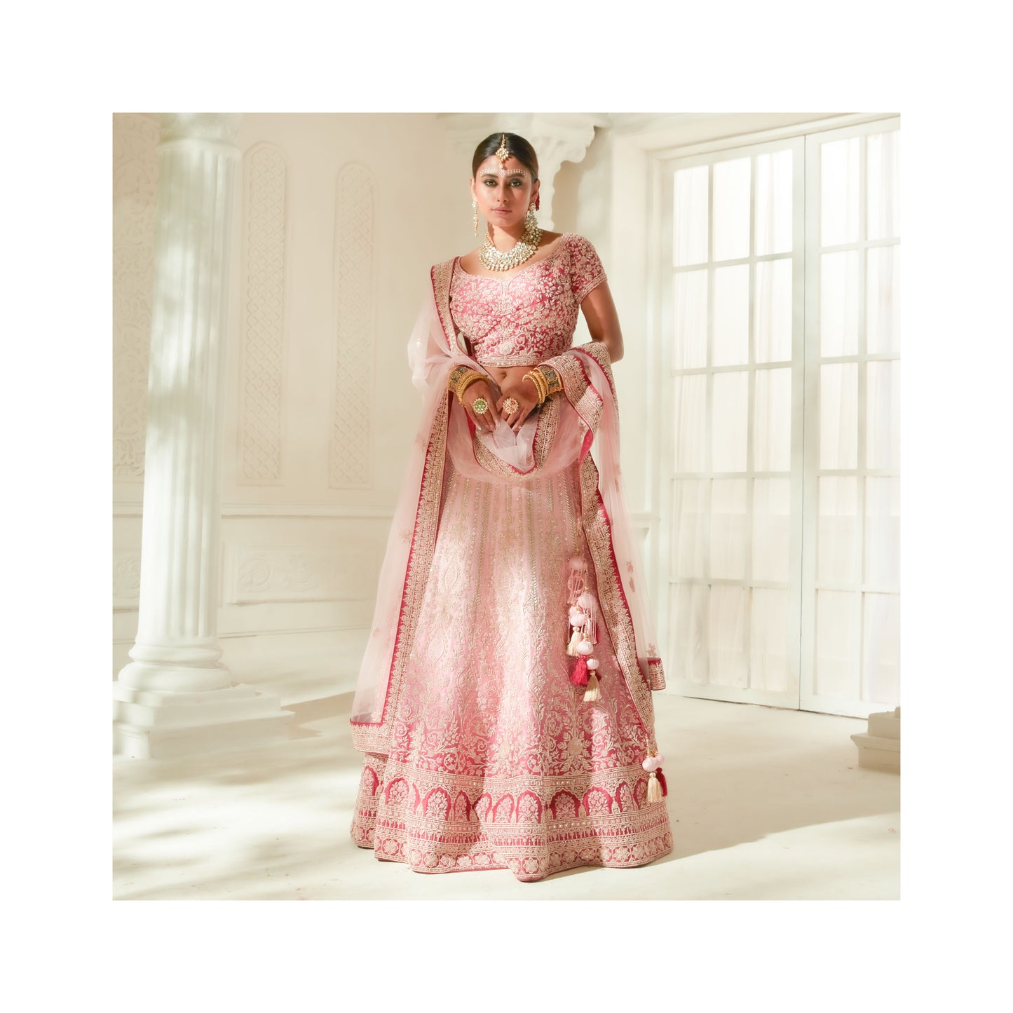 Ombre Bridal Lehenga Set