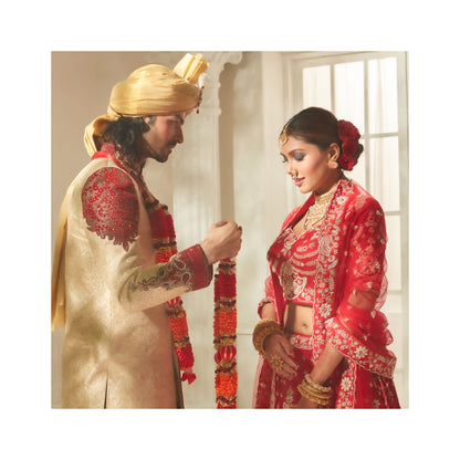Dastoor Red Bridal Lehenga Set