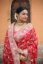 Dastoor Red Saree With Zardozi Work