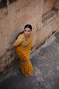 Crome Yellow Banarasi Woven And Embellished Saree