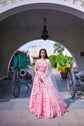 Coral Pink Handcrafted Lehenga Set
