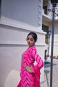 Fuchsia Pink Gota Patti Kalidar Leheriya Gown With Dupatta