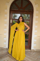 Mellow Yellow Tube And Sequin Embellished Georgette Silk Gown