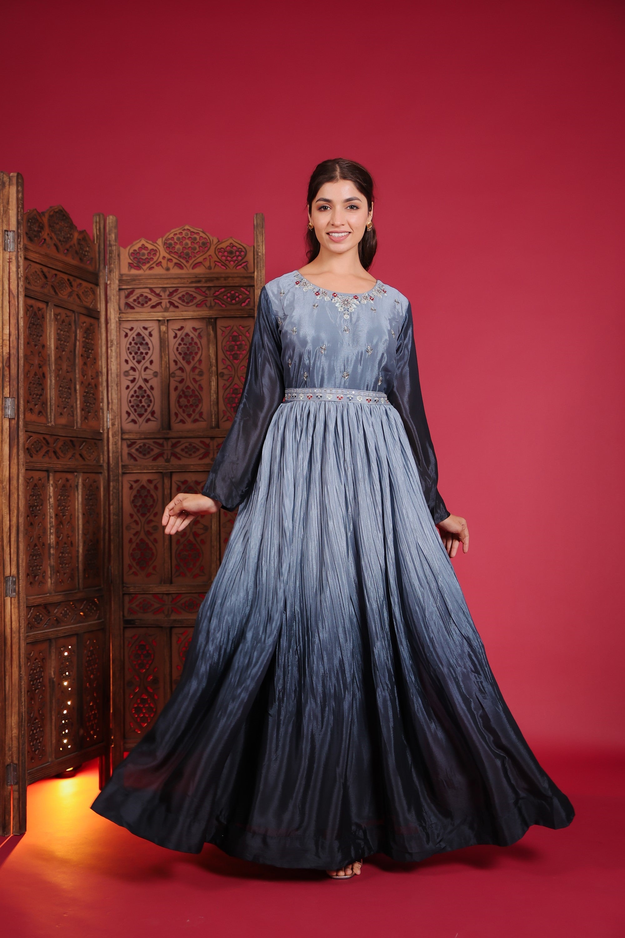 Long gown full work - Women - 1757411528