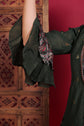 Sap Green Chinnon Top With Palazzo And Jacket