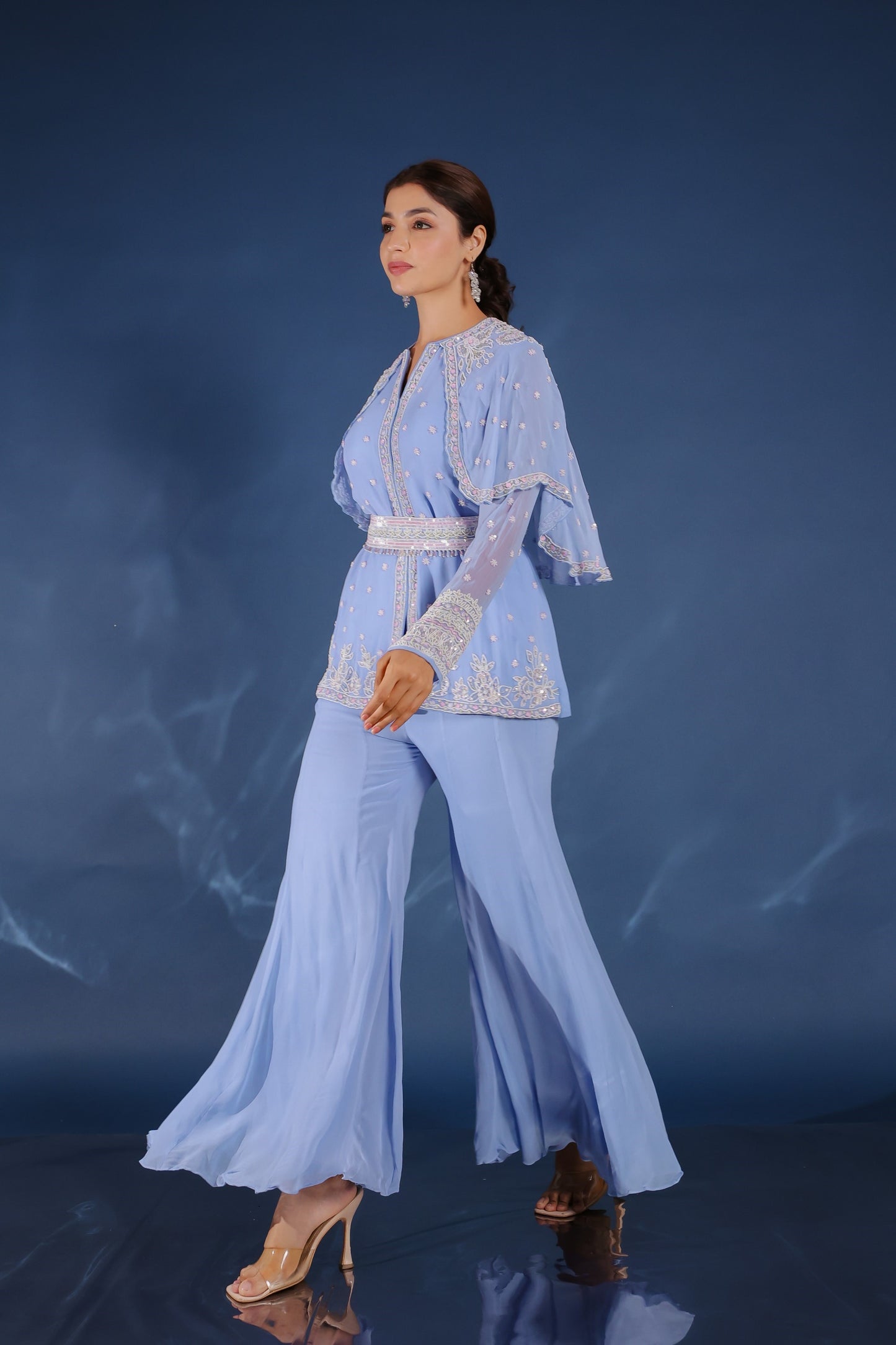 palazzo trousers and tops  palazzo and crop top  crop top plazo  palazzo and top  traditional crop top and plazo  crop top with palazzo for wedding  crop top palazzo with jacket  plazo top and jacket  palazzo pants with long tops  crop top and plazo  plazo with short top  palazzo pants and tops  crop top with palazzo  plazo and top  palazzo pants with top  top with palazzo  Palazzo Set